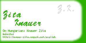 zita knauer business card